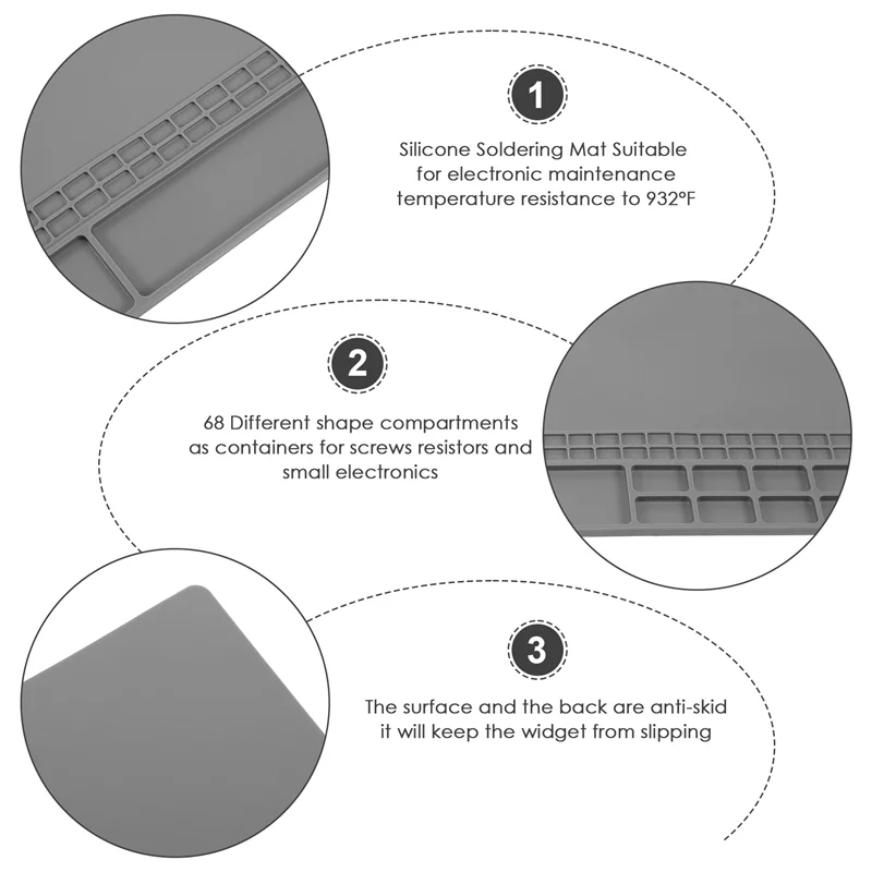 

N10R-силиконовый паяльный коврик, электронный ремонтный коврик для ноутбука, часов, мобильного телефона, термостойкий коврик для пайки 932, по Фаренгейту