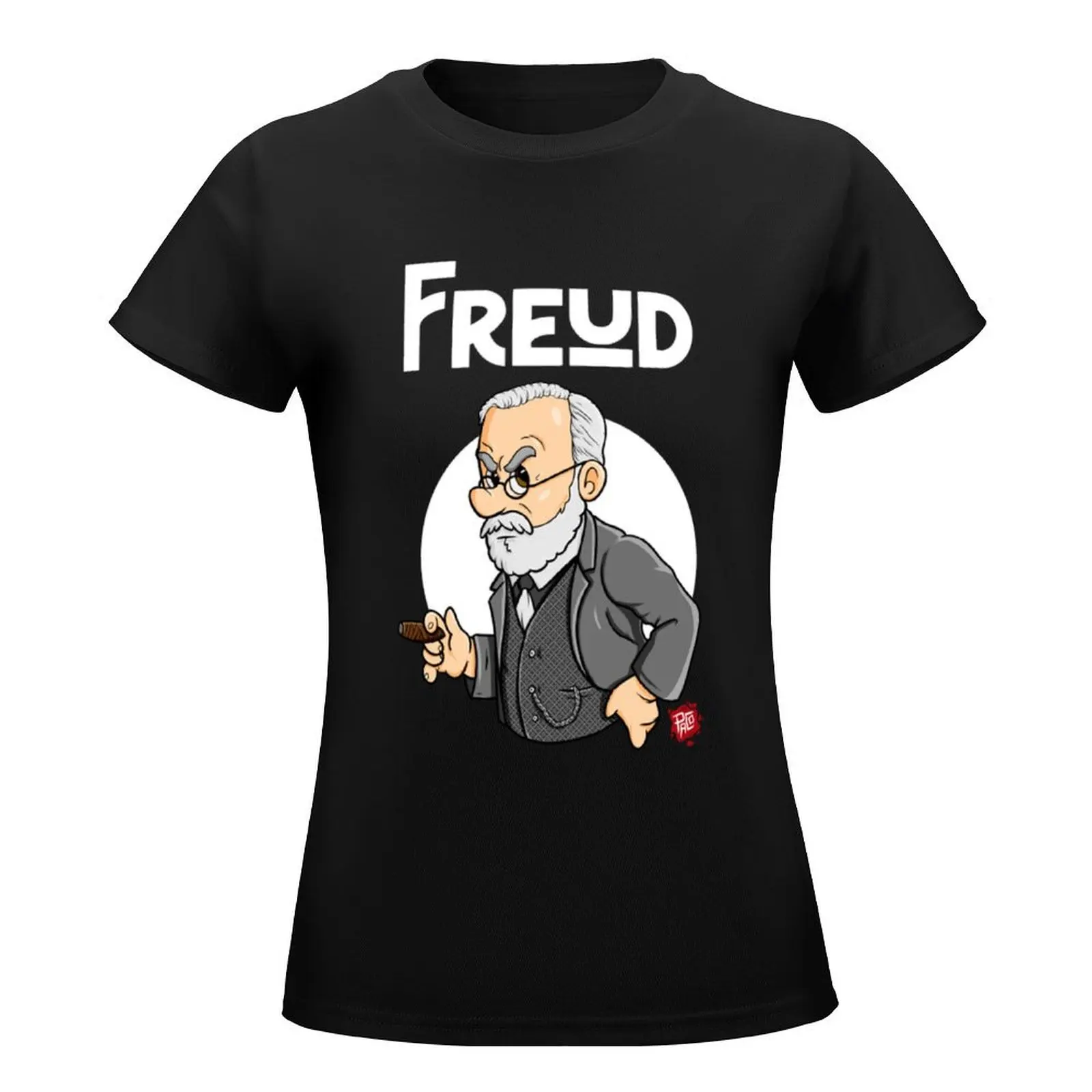 Freud T-Shirt tees kawaii clothes oversized lady clothes workout shirts for Women loose fit