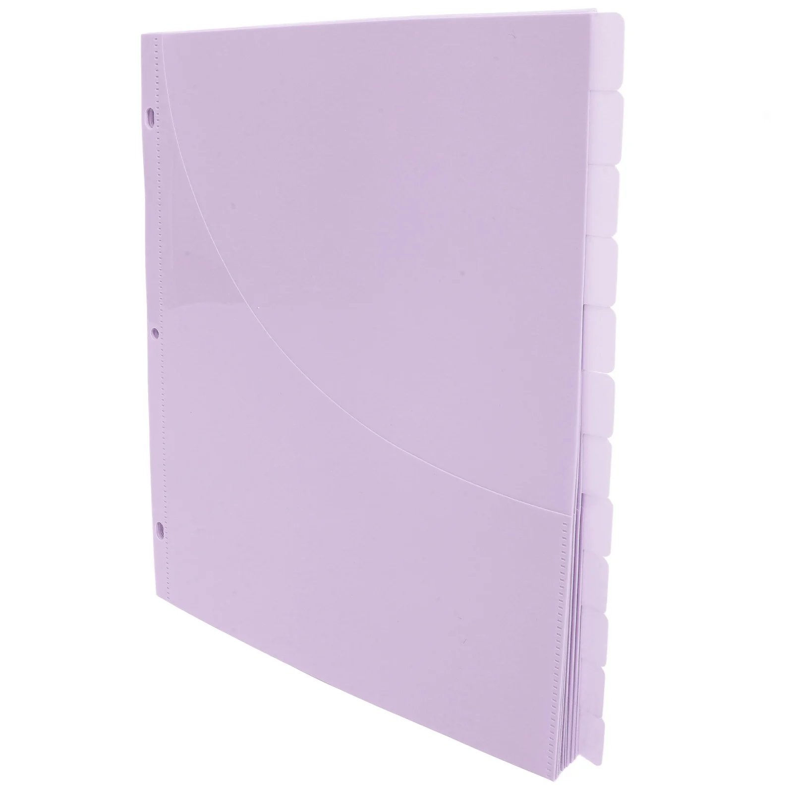 

12Pcs File Pockets 3-Hole Binder Dividers with Pockets Plastic Pocket Dividers for Organizing Documents Notes Photos A4 Loose