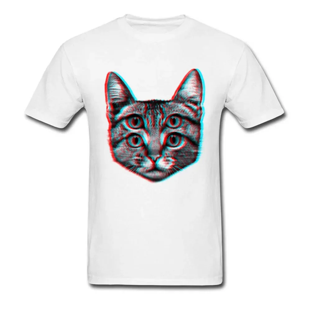 Psychedelic encephalopathy cat Neko Rahman Kitten animal cat Fashion trend street wear all-purpose T-shirt for men and women