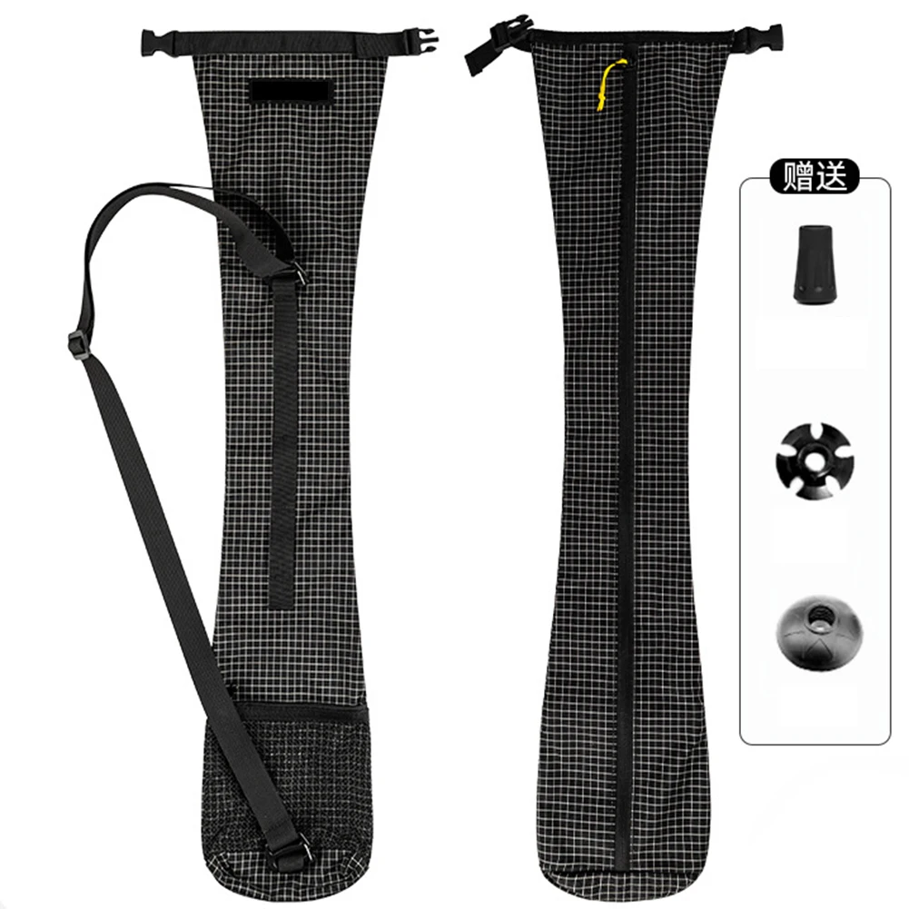 Adjustable Strap Bag Hiking Carrying Pouch Outdoor Hiking Travel Accessories Double Layered Bottom Pouch Suitable For Poles 70cm