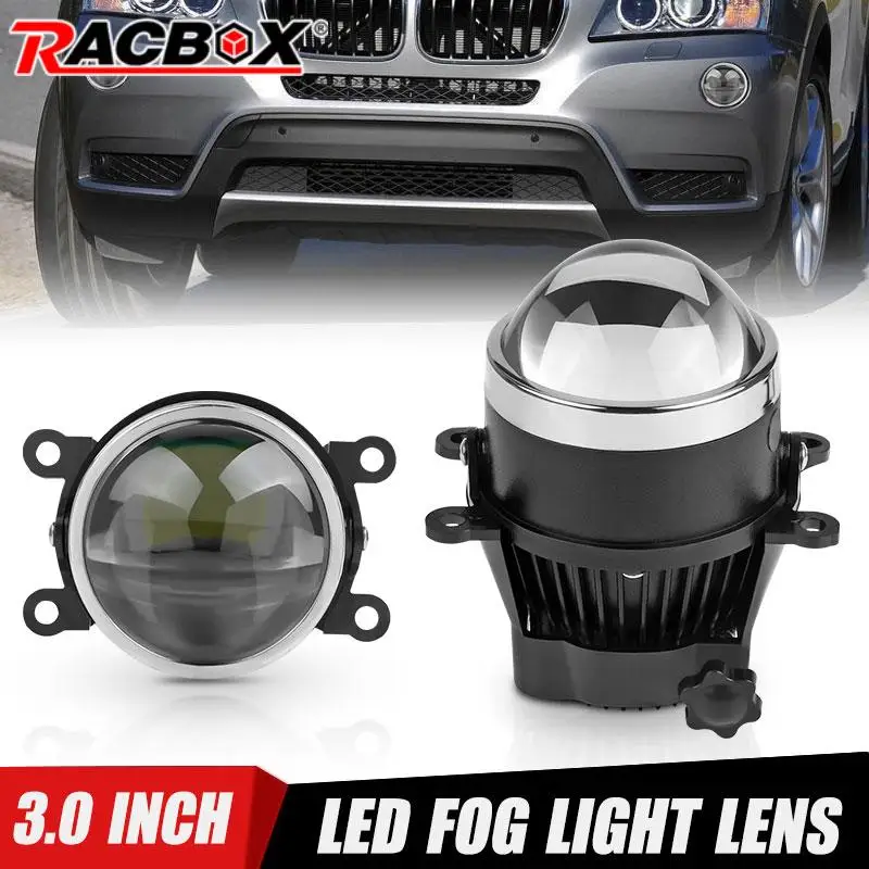 

Universal 3 inch Bi-LED Metal Fog Light Projector Lens Spotlight Hi-Lo Beam Fog Lamp Lenses Driving Light for Ford for Honda
