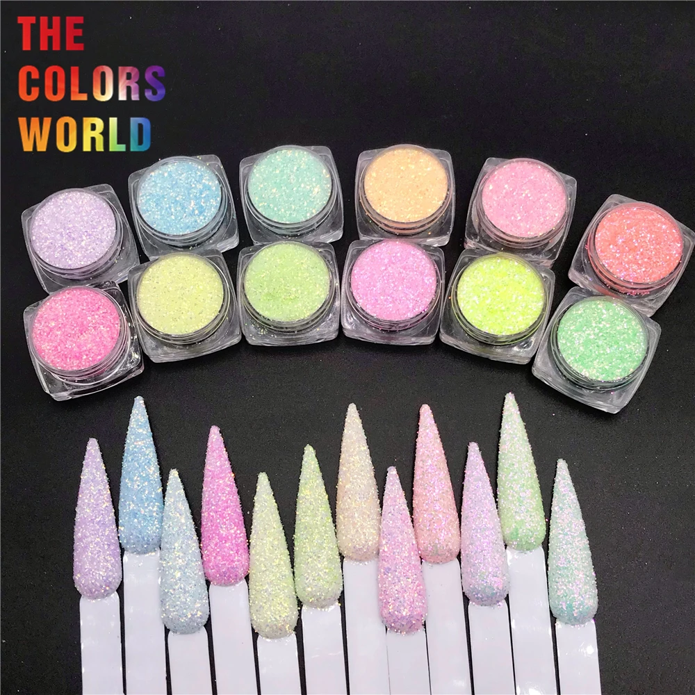 

TCT-714 Iridescent Rainbow Candy Colors Nail Glitter Decoration Manicure uñas Tumbler Resin Craft Festival Accessories Supplier