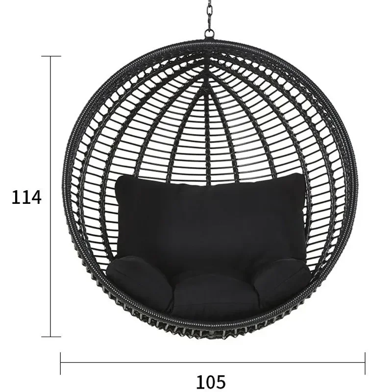 Good Quality Modern Outdoor Indoor Custom Metal Egg Chair Hanging Rattan Swing