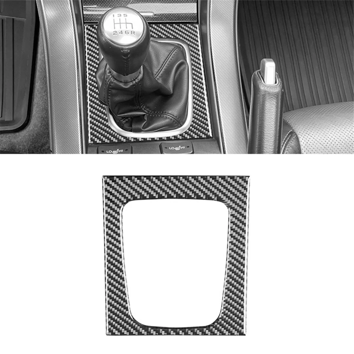 Carbon Fiber for Honda Acura TL 2004-2008 Car Center Gear Shift Panel Cover Trim Stickers Interior Accessories