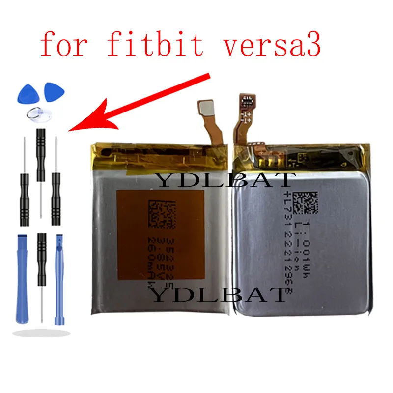 TECHTEK Batería 260mAh Para Fitbit Versa 3 – Sustituye LSS352325P, Li-Polymer 3.85V