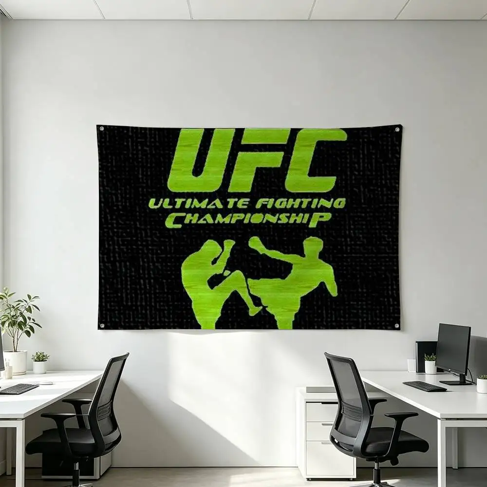 UFC Logo F-Fighting-G Flags for Bedrooms Home Decor Items Outdoor Decors Garage Decoration Flaga - view 5