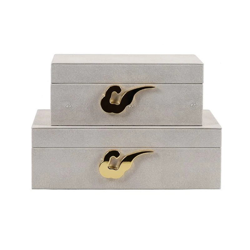 Storage box Xiangyun metal buckle modern new Chinese jewelry model room cloakroom ornaments