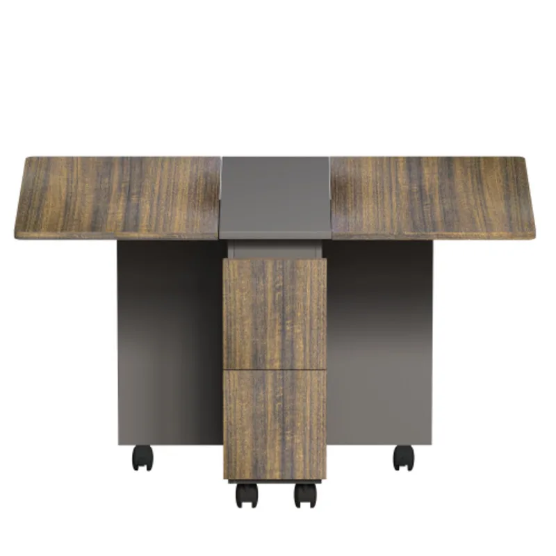 5 Pieces Folding Extendable Dining Table Set With 4 Chairs For 4 Peoples 55 Drop Leaf Wood Kitchen Dining Room Table Set