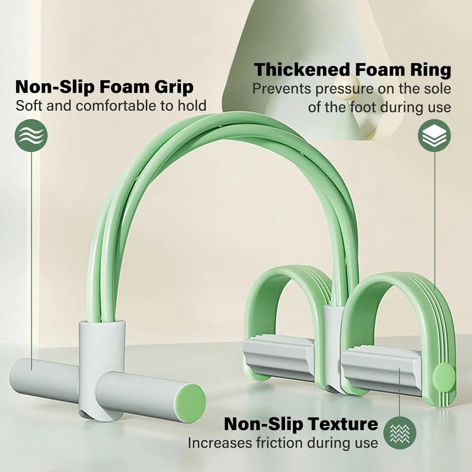 6 Tubes Natural Rubber Pedal Resistance Bands with Handles Multifunctional Yoga Pedal Puller Elastic Tension Rope Full Body Slimming Stretching Trainer Fitness Exercise Equipment for Abdomen Waist Arm Leg Home Gym Yoga Workout Accessories