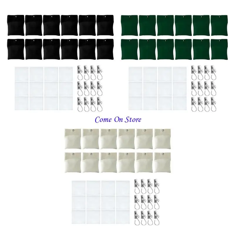 

M6CF Set of 12 Outdoor Wind Resistant Curtain Weight Bags Featuring Secure Closures