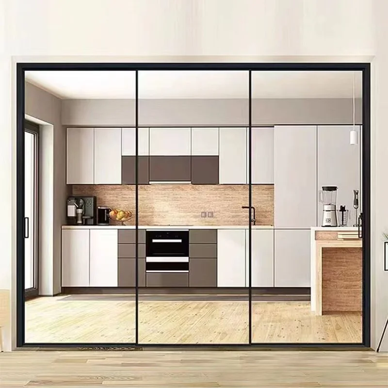Household Large Size Heavy Duty Glass Door Aluminum Frame Glass Sliding Doors CE Certification High Quality Sliding Doors