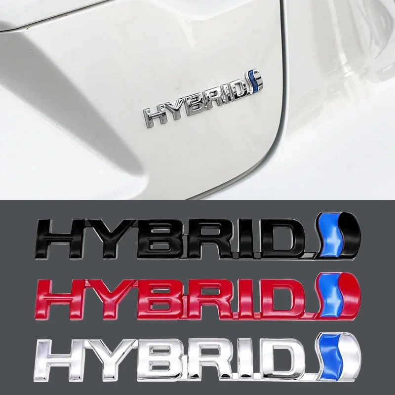 Car Styling Hybrid 3D Rear Trunk Fender Metal Chrome Zinc Alloy Emblem Badge Decal Accessories