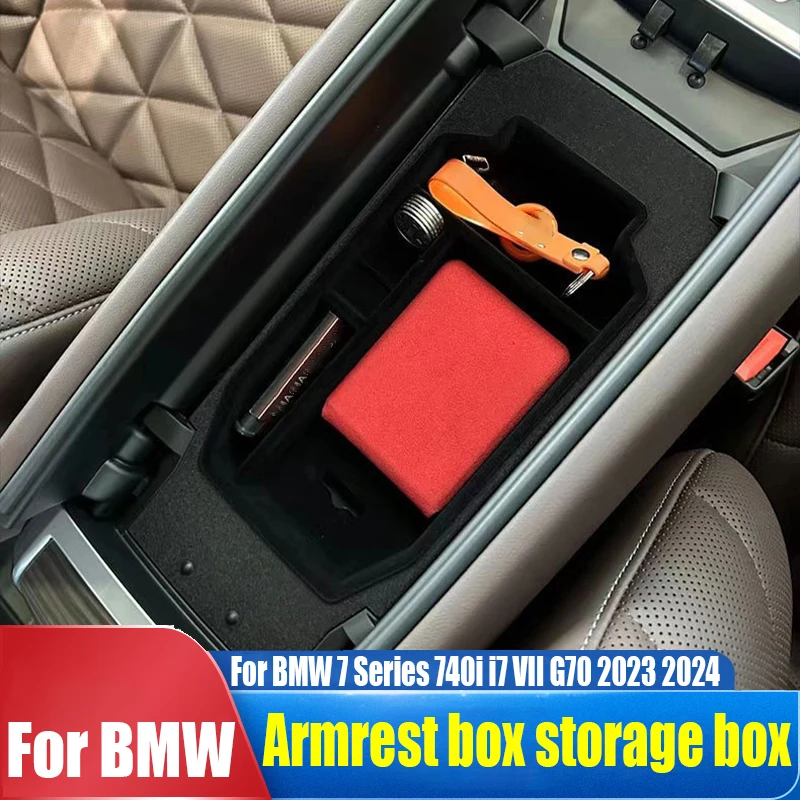 

Подлокотник для BMW 7 серий 740i i7 VII G70 2023 2024 коробка для хранения товары для украшения интерьера автомобиля материал ABS