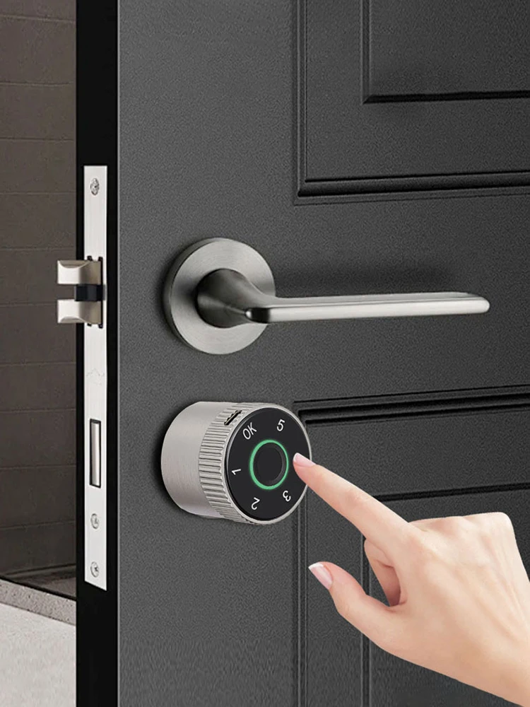NAIERDI Intelligenter Elektronischer Schließzylinder Tuya App Fingerabdruck-Passwort-Entsperrung Upgrade für Mechanische Türschlösser Sicherheit Zuhause