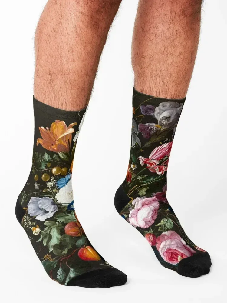 Jan Davidsz. de Heem Still life with Flowers Socks winter gift man Children's Socks Male Women's