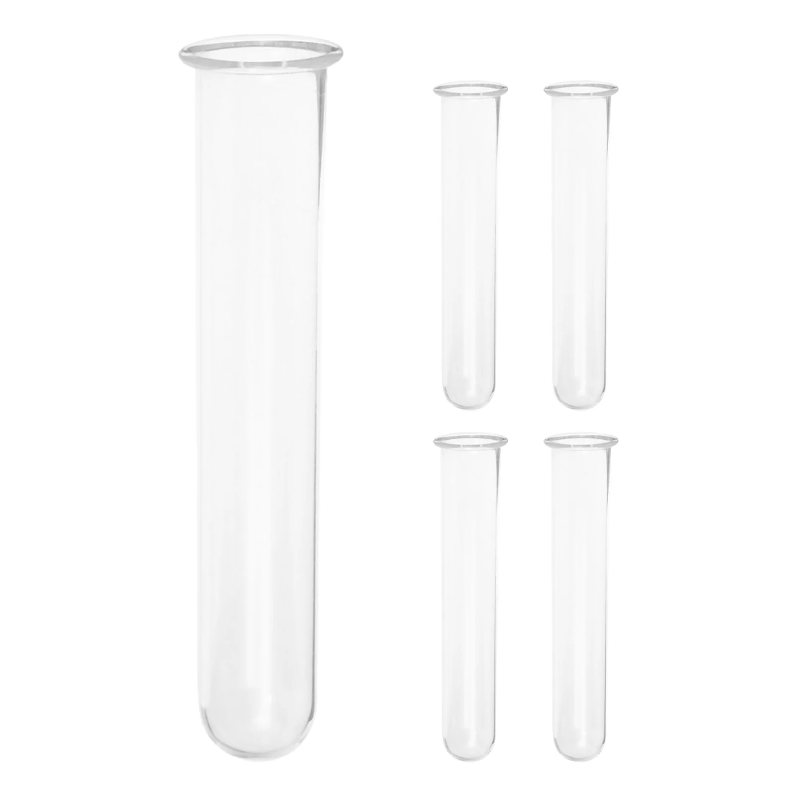 

5Pcs Hydroponic Glass Vase Transparent Test Tube Propagation Station Desk Plant Terrarium for Flower Arrangement