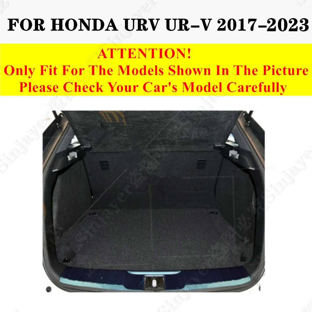 High Side Car trunk mat for Honda UR-V URV 2023 2022 2021-2017 Tail Boot luggage Pad Cover Rear Cargo Liner Interior Accessories