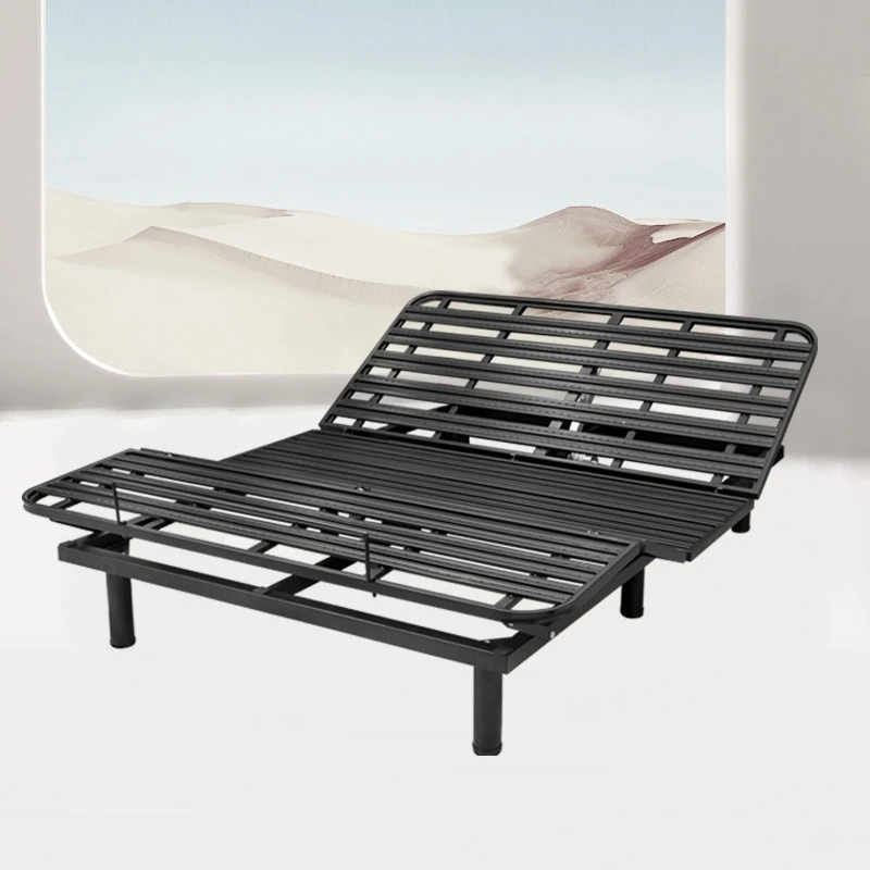 Automatic intelligent electric bed frame zero gravity 0 pressure partition to help get up black technology