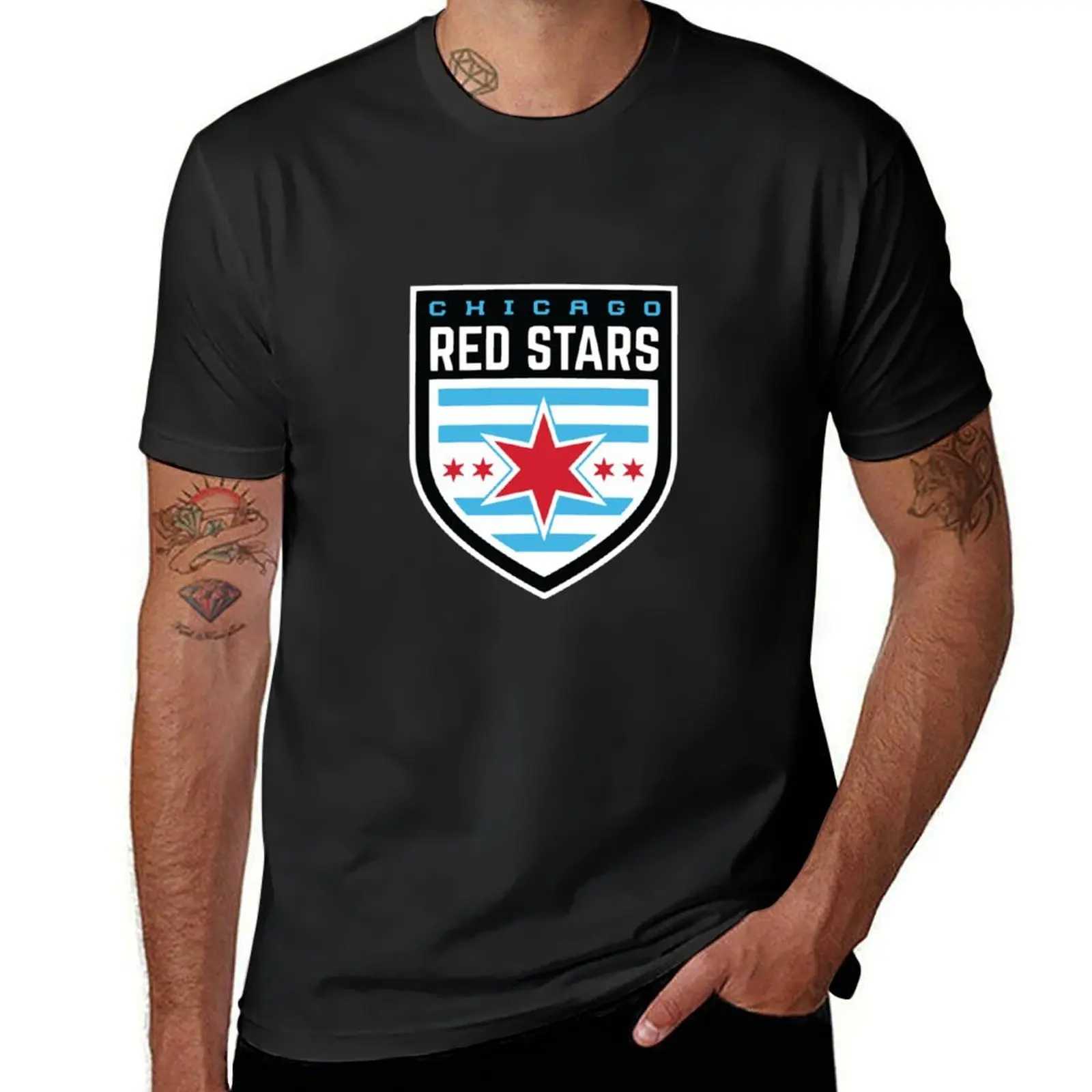 

Бестселлер-футболка с надписью Chicago Red Stars, футболка, эстетическая одежда размера выше, летняя одежда, черные футболки для мужчин