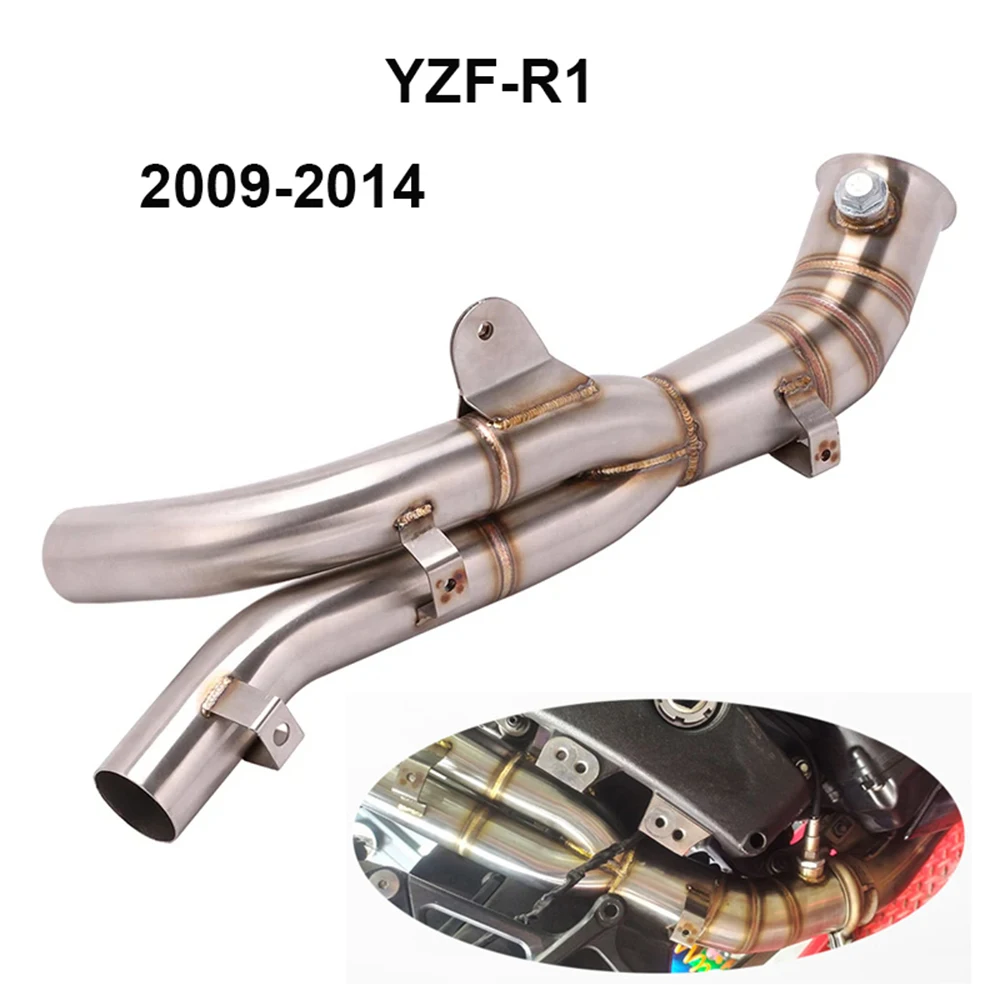 

Выхлопная труба мотоцикла R1, глушитель R1 для Yamaha R1 2009-2014 YZF-R1 Escape R1, труба YZF R1