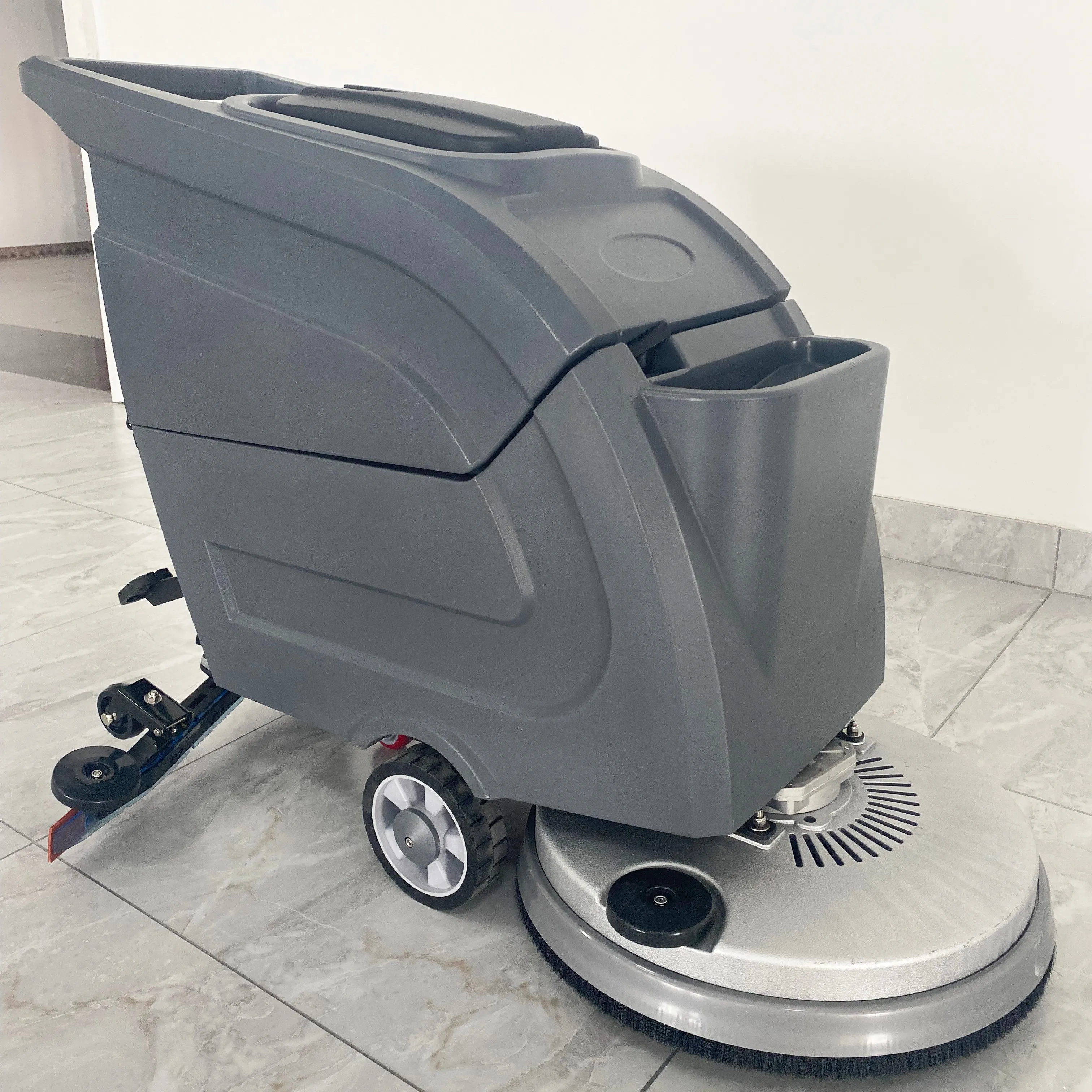 XP530E Manual Single Disc Hand Push Compact Robotic Floor Scrubber Commercial Warehouse Cleaner