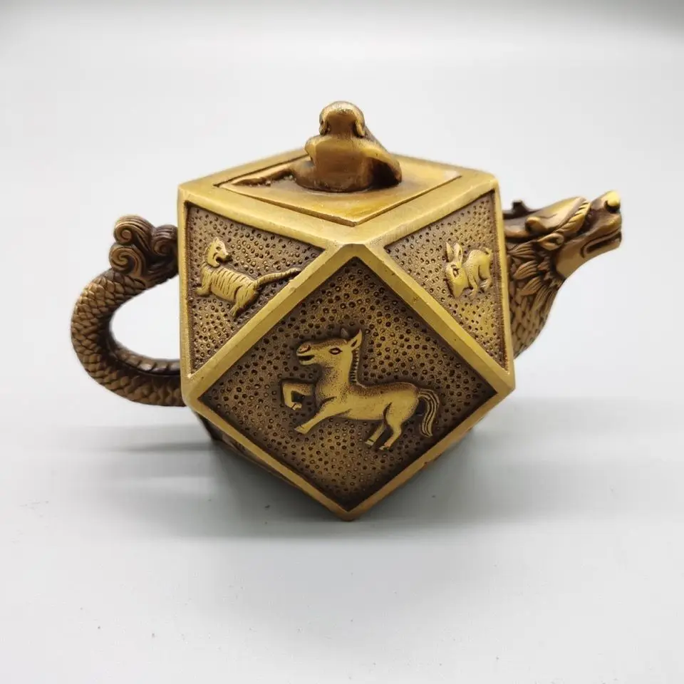 Twelve zodiac teapot kettle Statue Sculpture Figurines Home Garden Decoration Statues For House ﻿