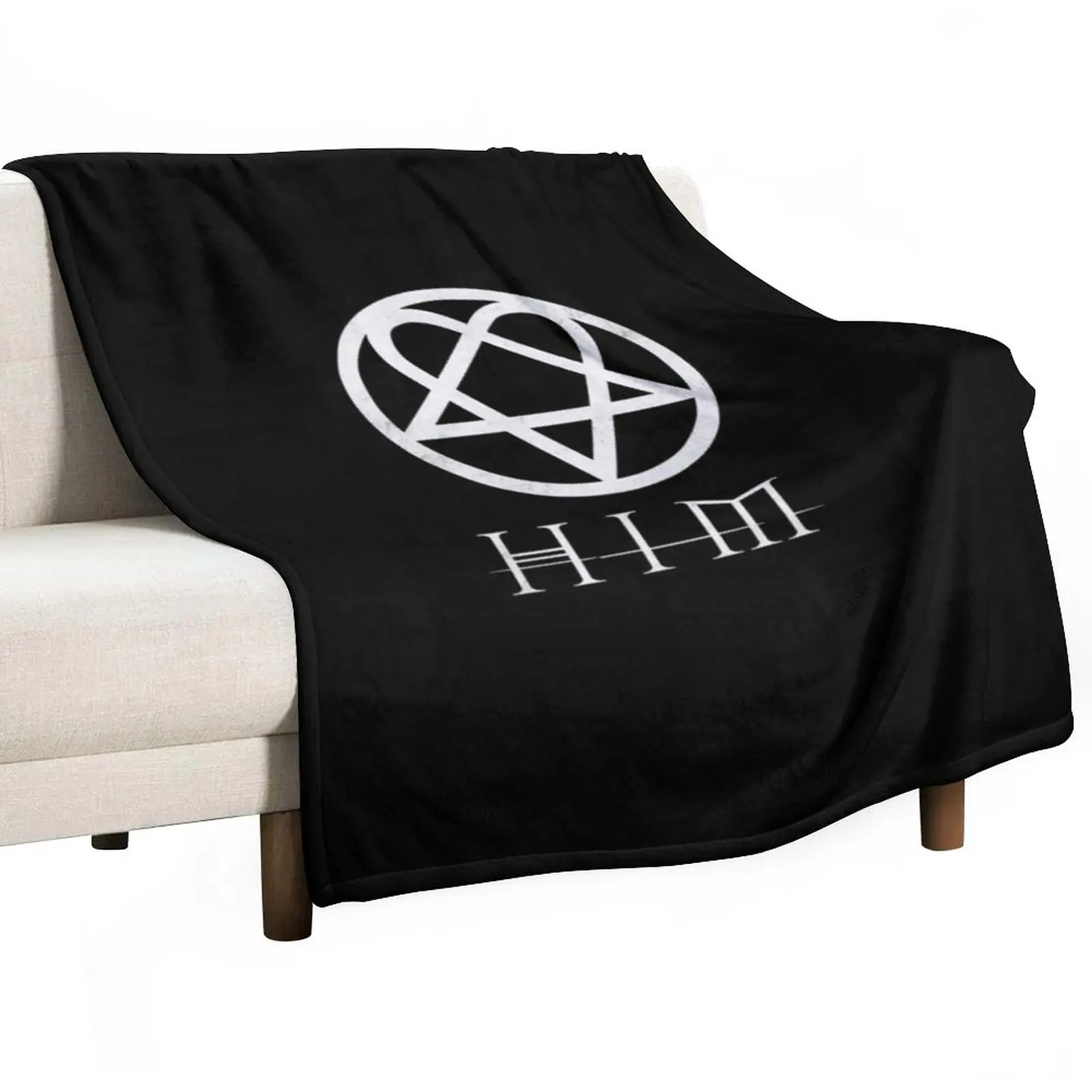 

HIM Heartagram Throw Blanket Fashion Sofas Luxury Brand Luxury Designer Plaid on the sofa Blankets