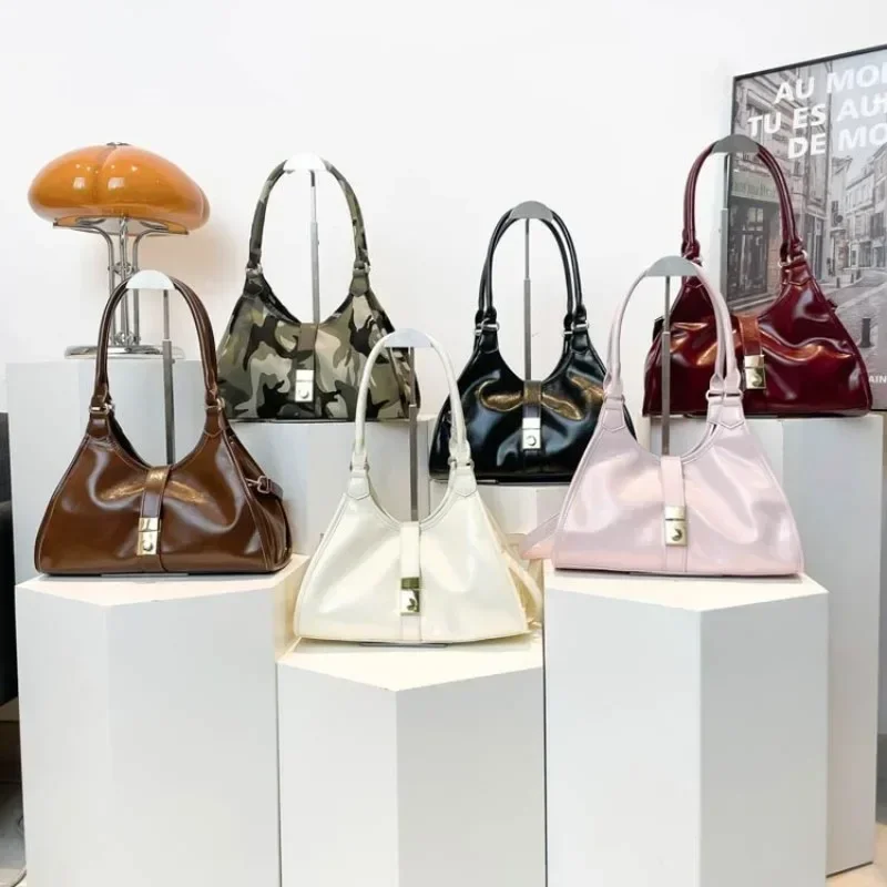 Trendy Vintage Handbag And Fashionable Classic Diaper Bags For Women Elegant Leather Crossbody-Bag Simple