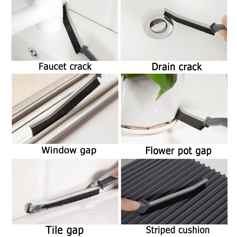 2pcs Toilet Cleaning Brush Hard-bristled Bathroom Cleaning Brush  Gap Household Toilet Cleaning Tools Bathroom Supplies image 2