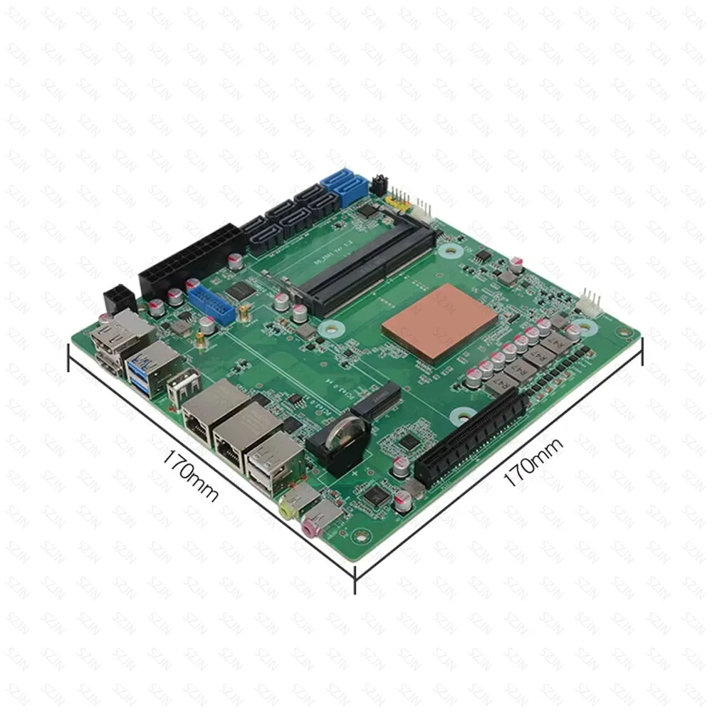 미니 ITX 라이젠 NAS 세트 (5000 시리즈 DDR4 최대 64GB, 2개의 2.5G I226-V 지원, 2개의 M.2 NVMe, 8개의 SATA3.0, 방화벽 소프트 라우터 NAS 키트 포함)