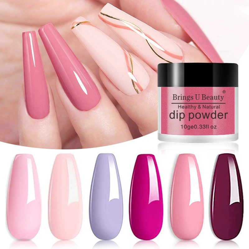 10g Dipping Powder Pure Color Flash Nail Dust Decorative Resin Pigment Nail Art Needs Primer And Sealing Layer