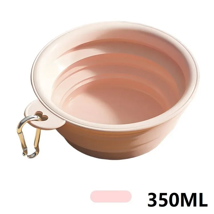 350ML Zusammenklappbarer Silikon-Haustierschüssel, Faltbarer Hundetrinknapf, Tragbarer Wasserschüssel für Hunde & Katzen zur Verwendung im Freien – Detail 4