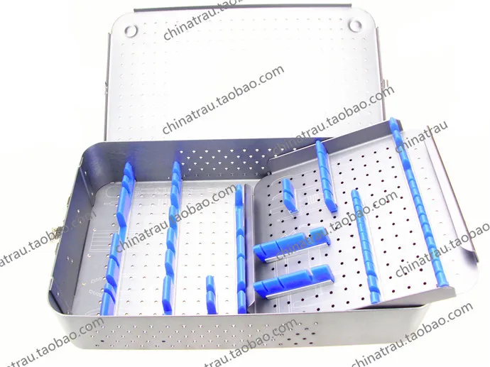 Medical orthopedics instrument sterilizing aluminium alloy box storage box screw and screwdriver&instrument box