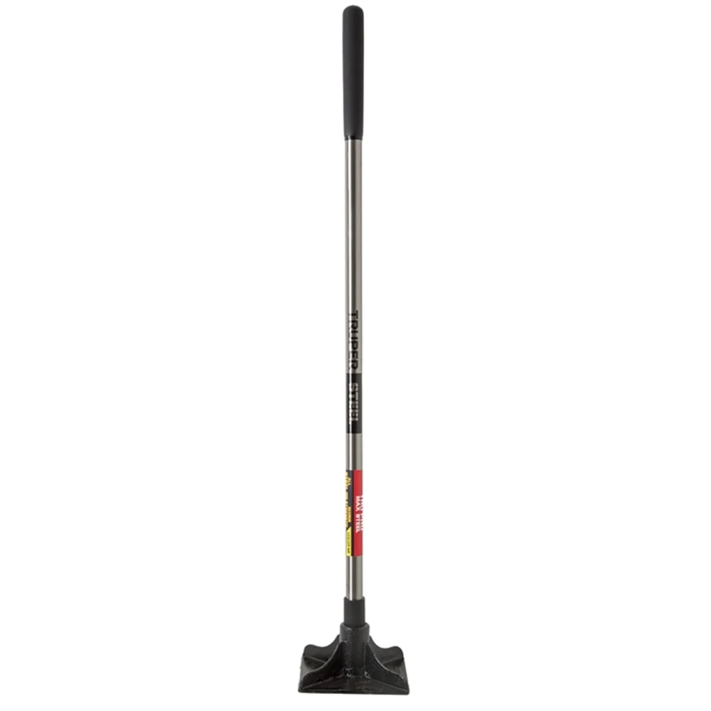 Heavy Duty Steel Tamper 8x8 Forged Steel Head 48 Inch Steel Handle 9 Inch Grip Tool Flat Soil Compaction