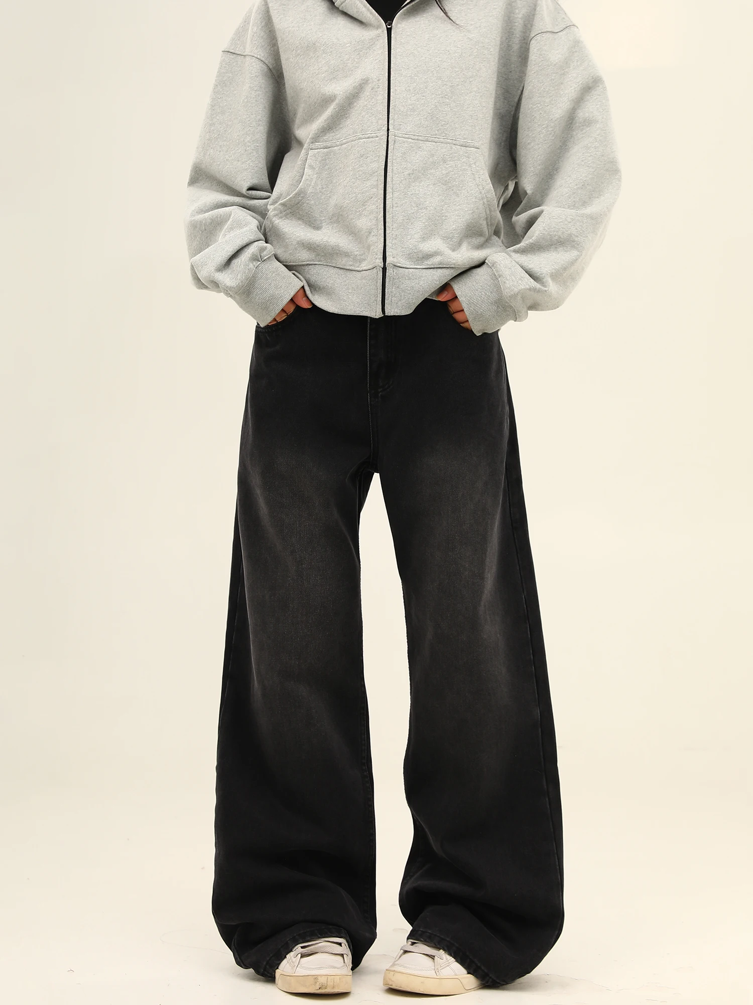 

Дикие американские ретро свободные джинсы Bla для мужчин и женщин, модные высококачественные прямые брюки для пар, повседневные винтажные брюки Proc