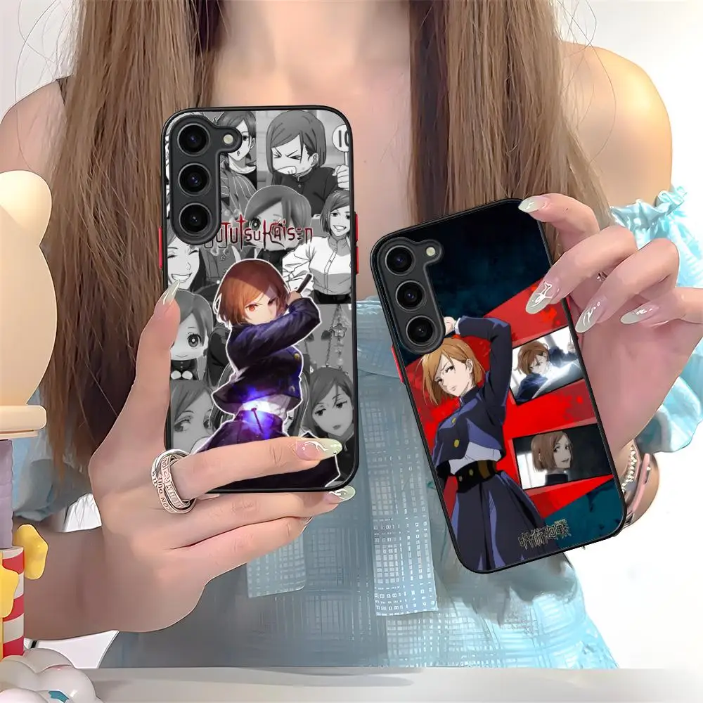 Jujutsu Kaisen Nobara Mobile Phone Case for Samsung Galaxy S25 S24 S23 S22 S21 Plus FE Ultra Colorful Silicone Cover Cellphones