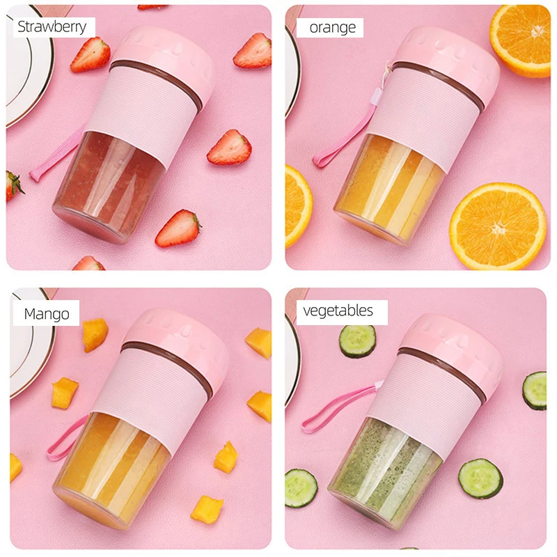 300ML USB แบบพกพา Juicer Mini ครัวเรือนผสมอาหารเครื่องปั่นเครื่องคั้นน้ำเครื่อง Home ถ้วยน้ำใหม่