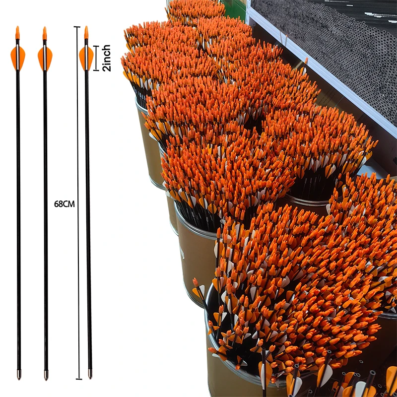 

6/12/24pc Glassfiber Arrow Archery 27inch for beginners and Children's Hunting Practice，Recurve and Longbow Practice