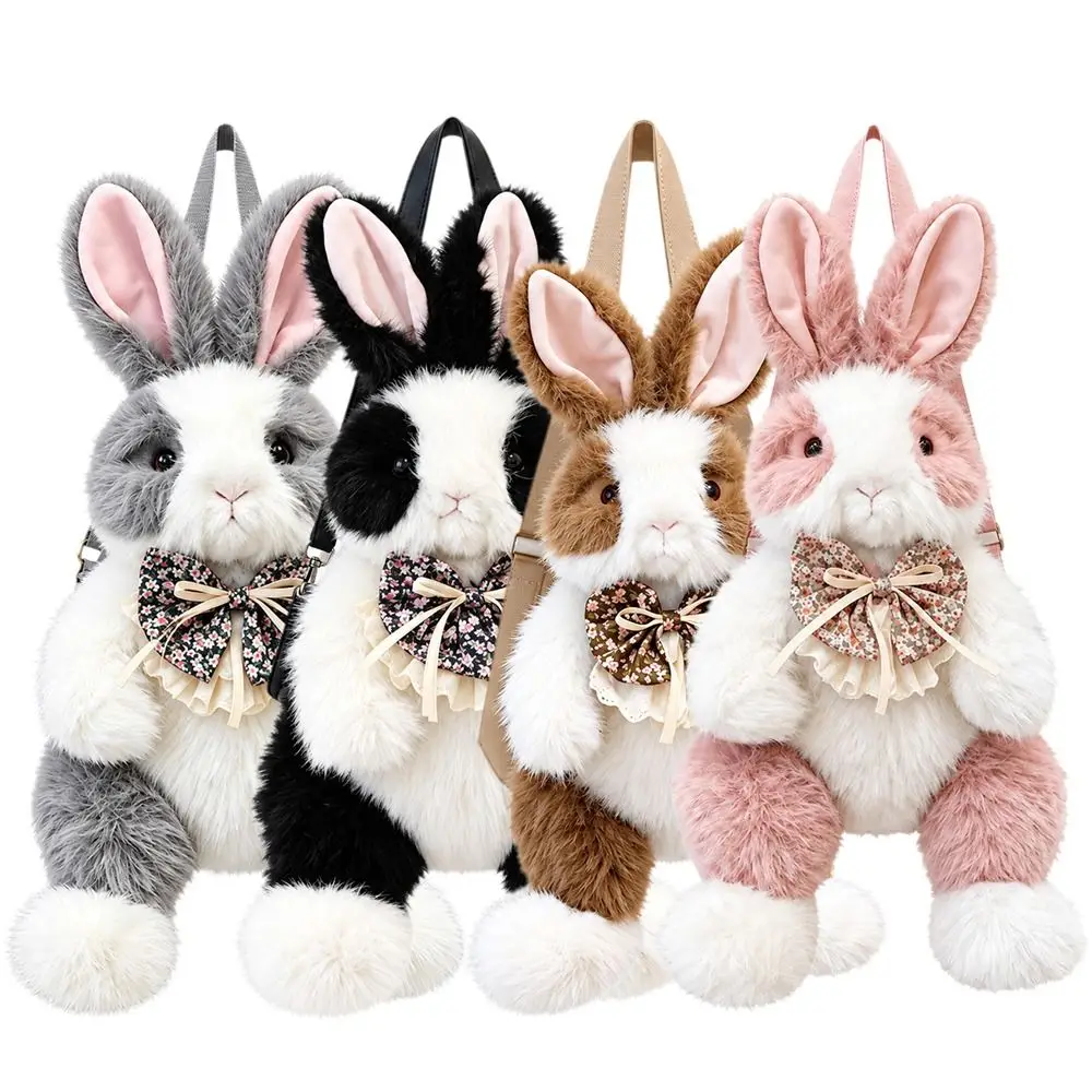 New Plush Plush Rabbit Backpack Soft Wearable Bunny Plush Backpack Multicolor Cute Bunny Plush Doll Kids