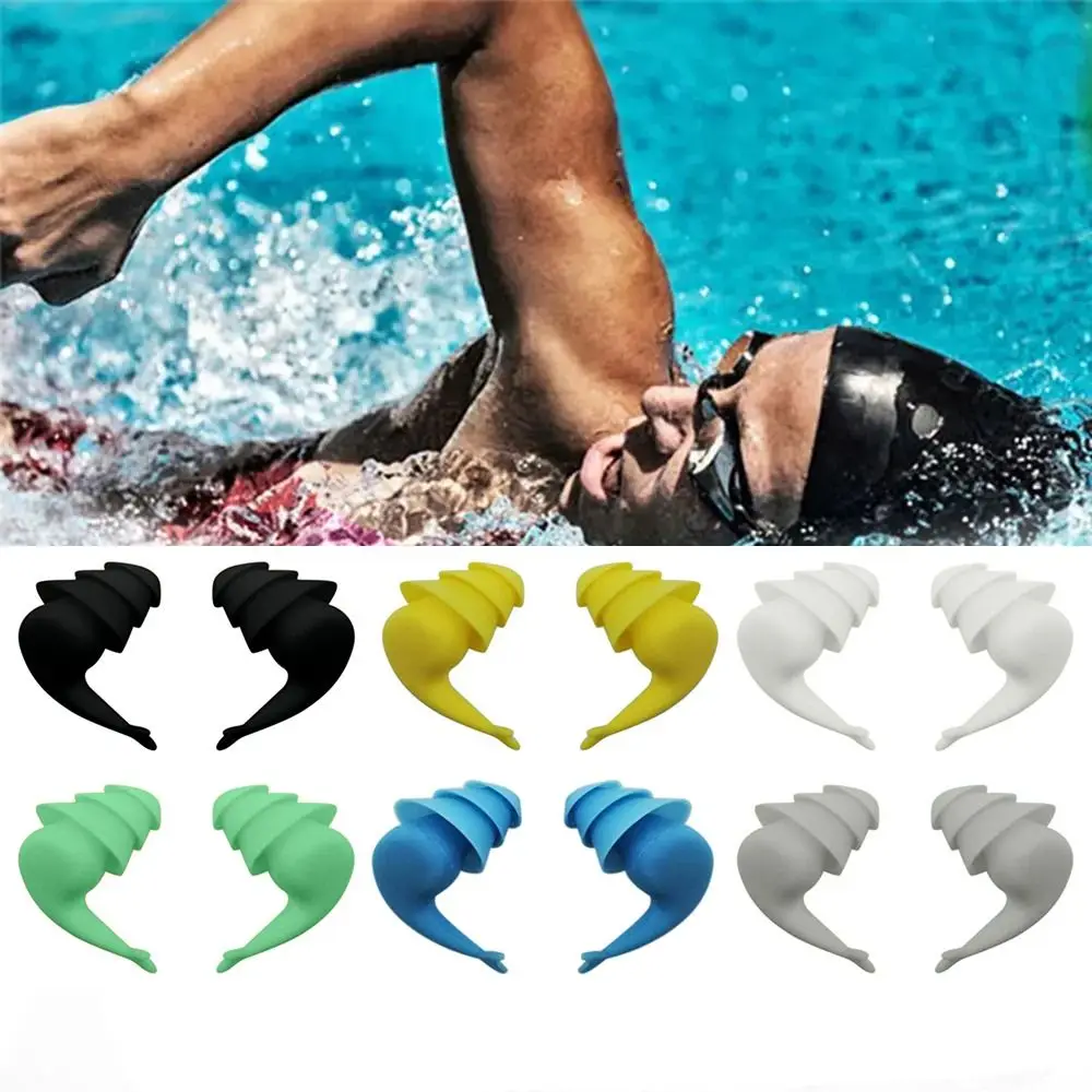 Noise Reduction Swimming Earplugs Waterproof Shower Ear Protection Silicone Sound Insulation Sleeping Earplugs