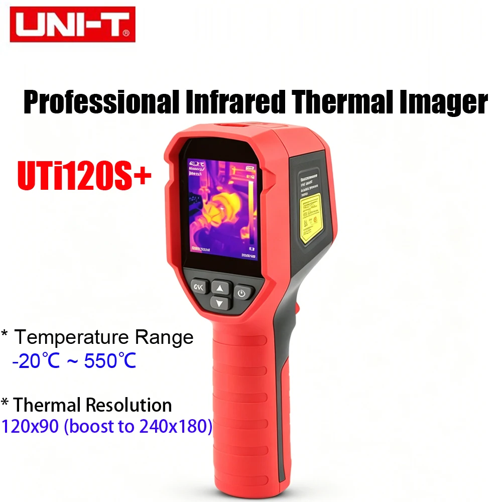 2026 Upgrade UNI-T UTi120S+ Handheld Thermal Imager Upto 240x180 Resolution -20~550℃ IP54 Thermal Infrared Camera