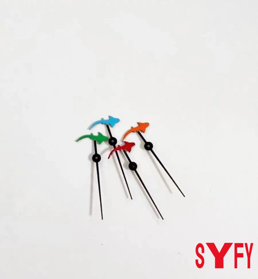 12,5 mm GMT-Zeiger, zweiter Zeiger, Farbe Rot, Grün, Blau, Hai/Meerjungfrau/Schildkröte, passend für NH36 NH35 Uhrwerk, Nadel, Uhrenzubehör