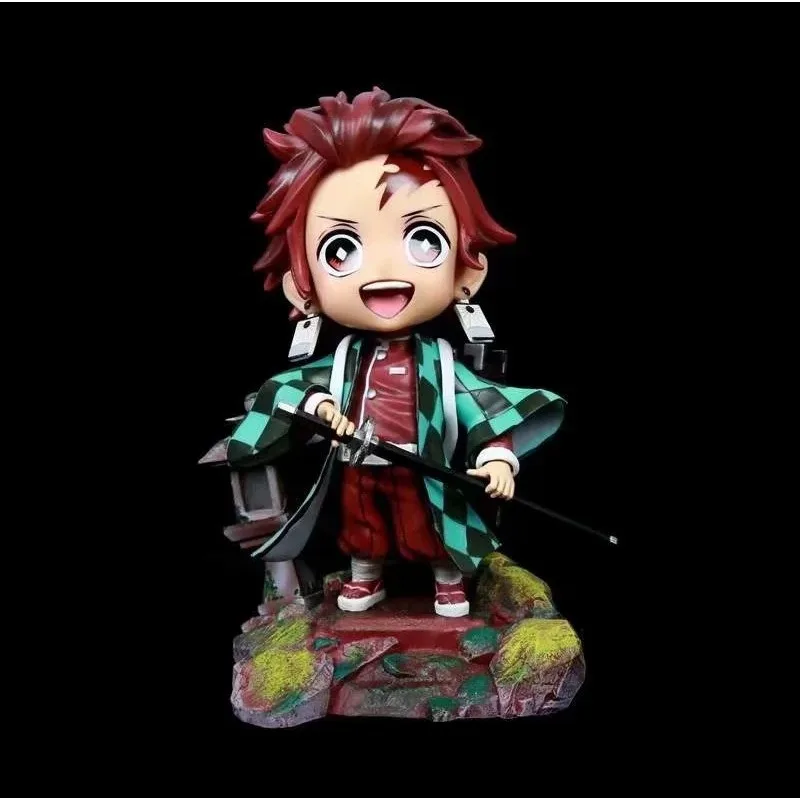 Demon Slayer: Kimetsu no Yaiba SH Q version Kamado Tanjiro with lights and luminous figurine ornaments model figures