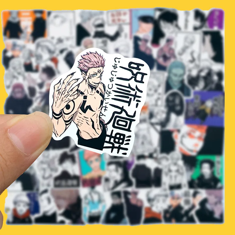 70 sztuk japonia Cartoon Jujutsu Kaisen naklejki Laptop deskorolka walizka księga naklejka DIY materiały dekoracyjne dla dzieci zabawki