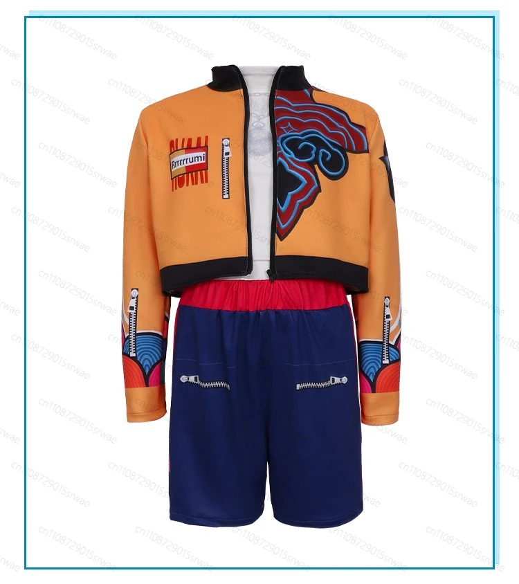 ชุดคอสเพลย์วงดนตรีเด็ก Rumi Zoey KPOP Demon Hunters ชุดแสดงการ์ตูน มีหลายขนาดให้เลือก