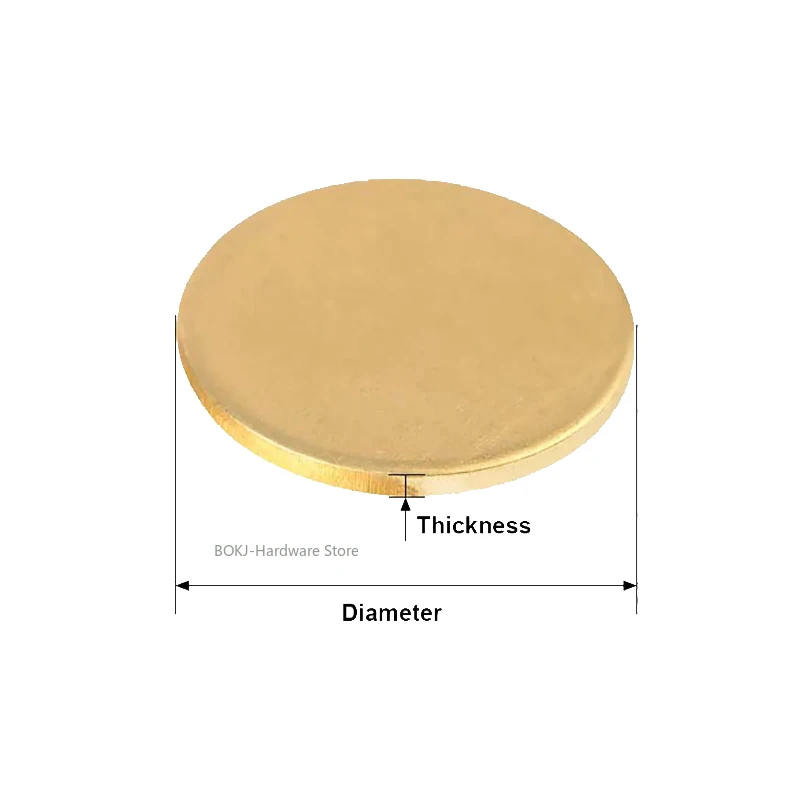 H62 Brass round Plate Thin Circle Disc Sheet 0.3mm-5mm Thick for Crafts And DIY Projects