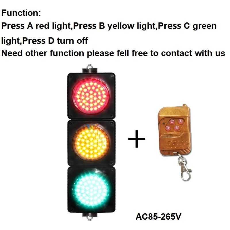 with controller WDM Mini 100mm PC Garage Parking Lot Led Traffic Signal Light