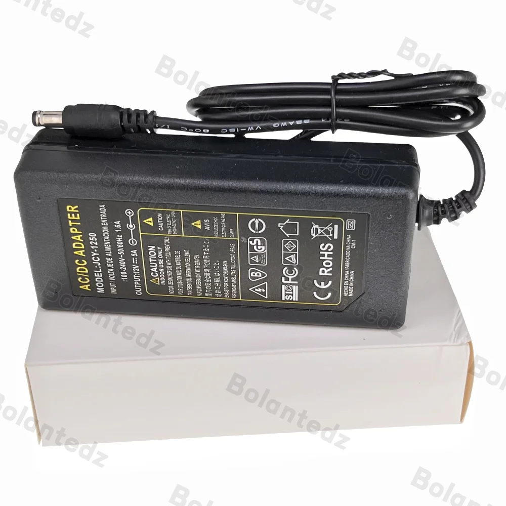 Power Supply 12V 5A AC 100V 220V DC 12V 5A 5000mA Converter Adapter Universal Power Adapter 5.5mm x 2.1-2.5mm For LED Strip CCTV