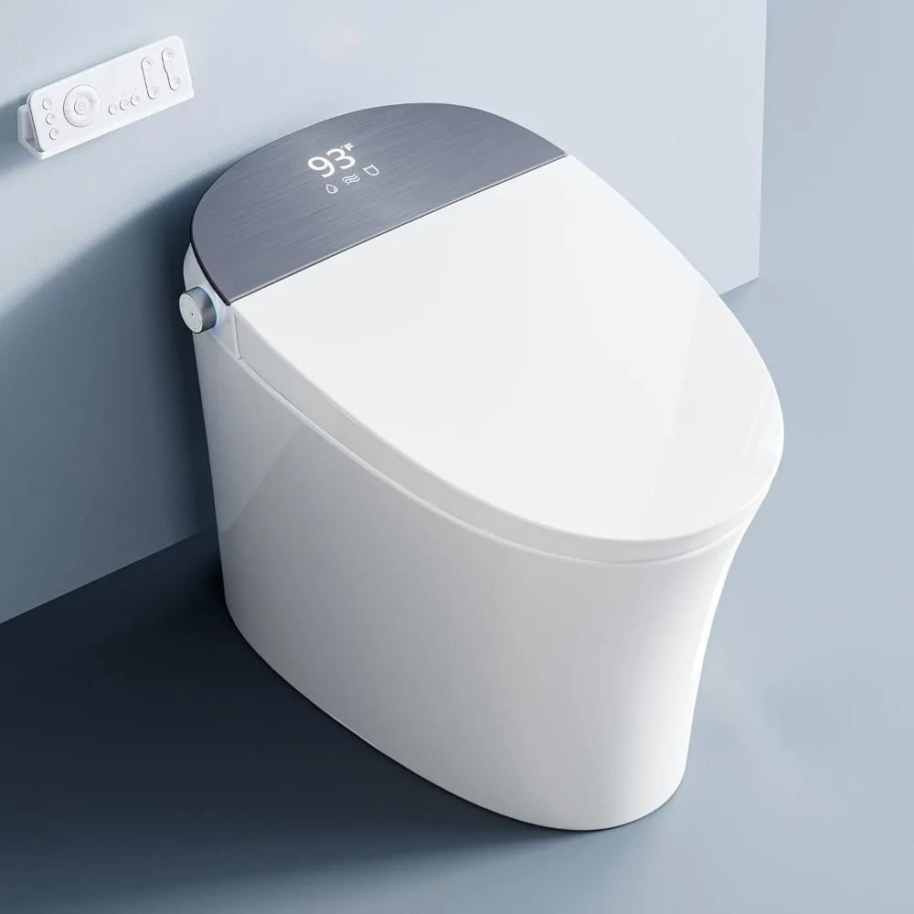 

Bidet Toilet with Instant Warm Water,Heated Toilet Seat and Dryer,Smart with built-in bidet with Auto and Blackout Flush